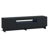 LED TV Cabinet Black Engineered Wood 896026