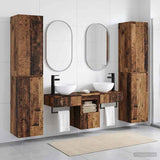 Bathroom Furniture Set 5 pcs Old Wood 33 x 34.5 x 160 cm 3406011