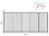 Gabion with 5 mm Wire and 5x10 cm Mesh 250x50x150 cm 3464759