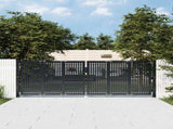 Garden Gate Anthracite 300x100 cm Steel 154566