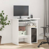 Desk High Gloss White 80x45x74 cm Engineered Wood 801370