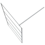 Walk-in Shower Wall Silver 115x195 cm Clear ESG Glass 152138