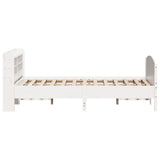 Bed Frame without Mattress White 135x190 cm Double Solid Wood Pine 3306976