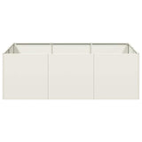 Planter White 120x80x40 cm Steel 860746