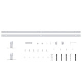 Mini Sliding Cabinet Door Kit Carbon Steel White 183 cm 151694