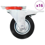 16 pcs Swivel Casters 100 mm 277963