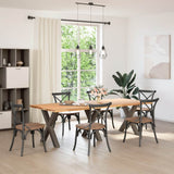 Dining Table Legs X-Shaped 3 pcs Natural Steel 80x cm Steel 4012995