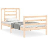 Bed Frame without Mattress Single Solid Wood 3194666