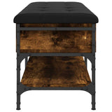 Shoe Bench Smoked Oak 102x42x45 cm Engineered Wood 835199