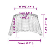 Ceiling Lamp Shade Brown 50x30 cm Wicker 364379