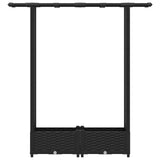 Raised Bed with Trellis and Roof Black 122.5 x 40 x 123 cm PP 42032539