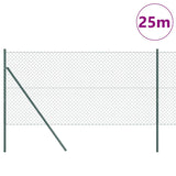 Ground Fix Welded Wire Fence 25 x 1 m PVC-Coated Steel 3351085