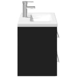 Bathroom Sink Cabinet with Built-in Basin Black 3278777