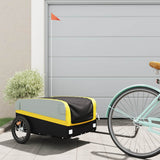 Bike Trailer Black and Yellow 45 kg Iron 94043