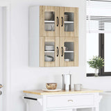 Wall Glass Cabinet LUCCA 2 pcs Sonoma Oak 60 x 31 x 40 cm 884970