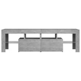 ZNTS TV Cabinet with LED Lights Concrete Grey 140x36.5x40 cm 804368