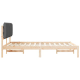 Bed Frame with Upholstered Headboard Dark Grey 150 x 200 cm 877830