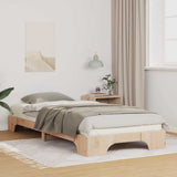 Bed Frame Brown 80 x 210 cm Solid Pine Wood 872890
