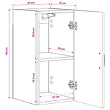 Bathroom Wall Cabinet UTRECHT High Gloss White 30 x 31 x 59 cm 897689