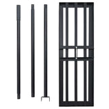 Garden Leveling Rake Black 75 x 25 x 200 cm Powder-Coated Steel 42011363