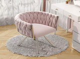 velvet dining chair, single light luxury living room bedroom swivel chair, Leisure swivel chair with N606P310250R
