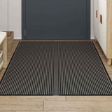 Doormat Stripe Black and Grey 115x200 cm 4105597