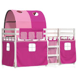Bunk Bed without Mattress Pink 90x190 cm Single Solid Wood Pine 3284032