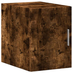 Slim Storage Cabinet Smoked Oak 30x42.5x225 cm Engineered Wood 3281263
