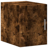 Slim Storage Cabinet Smoked Oak 30x42.5x225 cm Engineered Wood 3281263