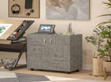 Two-Tier Locking Office Storage Cabinet - Grey T3398P343622