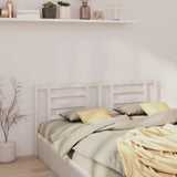 Bed Headboard White Solid Pine Wood Standard Decorative Inlays 818836