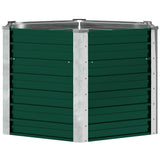 Garden Raised Bed Galvanised Steel 129x129x77 cm Green 44857