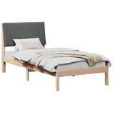 Bed Frame with Headboard Brown 90 x 200 cm Solid Pine Wood 878915