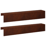 Garden Cover Profile 2 pcs 100 x 20 x 15 cm Weathering Steel 8012988