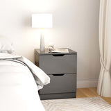 ZNTS Bedside Cabinet Grey 40x40x50 cm Engineered Wood 326727