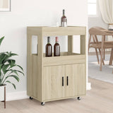 Bar Cart Sonoma Oak 60x39.5x89 cm Engineered Wood 848271