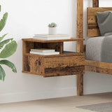 Floating Nightstand with Drawer 2 pcs Old Wood 40 x 31 x 28 cm 871753