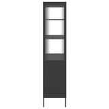 Highboard Black 90x40x180 cm Glass and Steel 353000