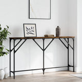 Console Table Smoked Oak 140x23x75 cm Engineered Wood 837774