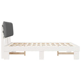 Bed Frame with Upholstered Headboard Light Grey 160 x 200 cm 877268