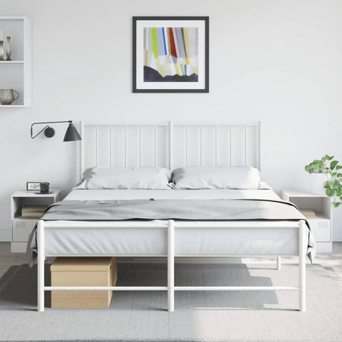 ZNTS Bedside Cabinets 2 pcs White 34.5x39x44 cm Steel 841762