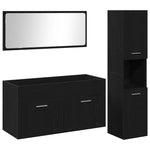 Bathroom Furniture Set 3 pcs Black Oak 60 x 38.5 x 46 cm 3334326
