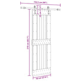 Sliding Door NARVIK Natural and Black 70 x 210 cm 3445299