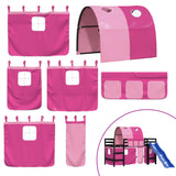 Kids' Loft Bed with Tunnel without Mattress Pink 80x200 cm 3207044