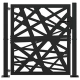 ZNTS Garden Gate Black 105x106 cm Steel Light Design 4100949