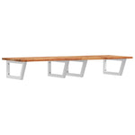 ZNTS Basin Shelf Wall Mounted Steel and Solid Wood Acacia 3302842