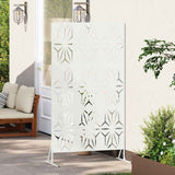 Privacy Screen White 100 x 50 x 180 cm Steel 868585