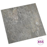 Self-adhesive Flooring Planks 55 pcs PVC 5.11 m Grey 324645