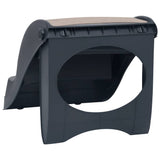 Folding 3-Step Dog Stairs Dark Grey 171174