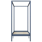 Bed Frame Grey Solid pine wood and plywood slats Single Durable 283275